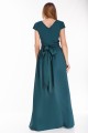 elegancka sukienka maxi z wiązaniem w pasie (Zielony)