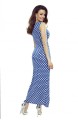 Sukienka maxi w grochy  (Niebieski)