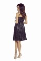 rozkloszowana sukienka z błyszczącym dołem (Czarny)