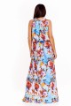 Sukienka maxi w kwiaty  (Niebieski)