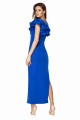 elegancka sukienka maxi na jedno ramię (Niebieski)